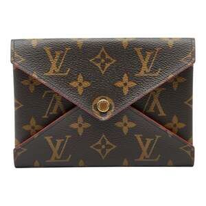 LOUIS VUITTON Authentic Brown Monogram Leather Pochette Mini Bag